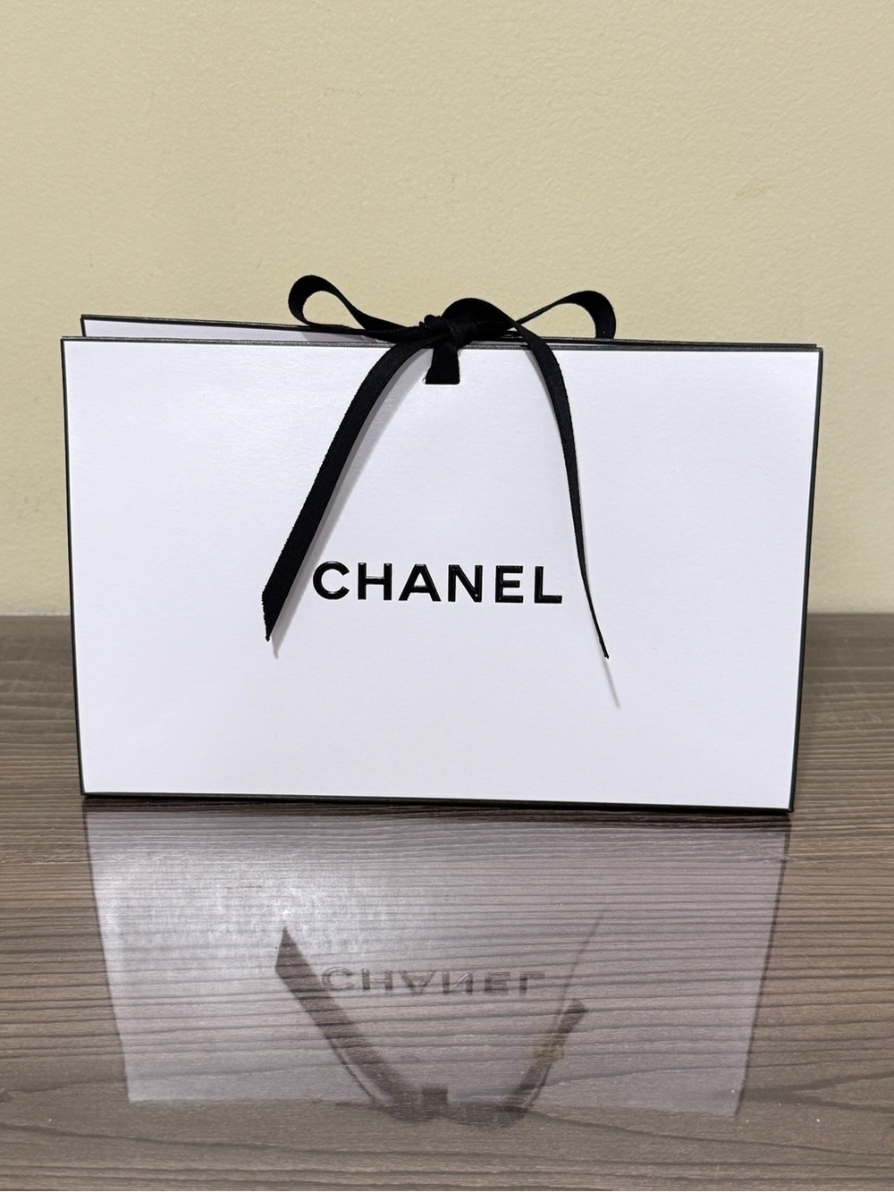 Chanel gift box with ribbon